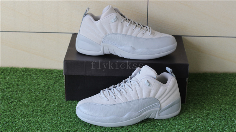 Authentic Air Jordan 12 Wolf Grey Low